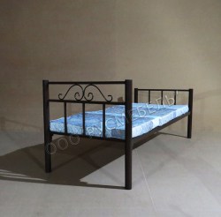Кровать  металлическая одноярусная с элементами ковки «Комфорт-7» фото 1